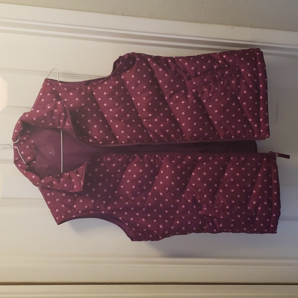Lands End Vest Pink Purple M